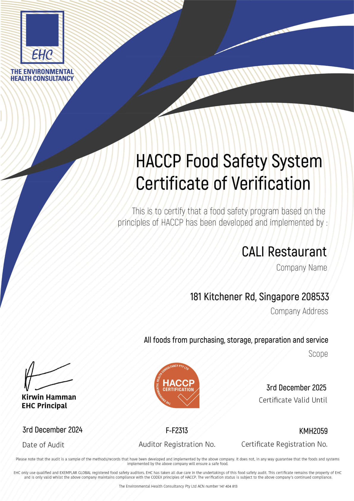 certificate
