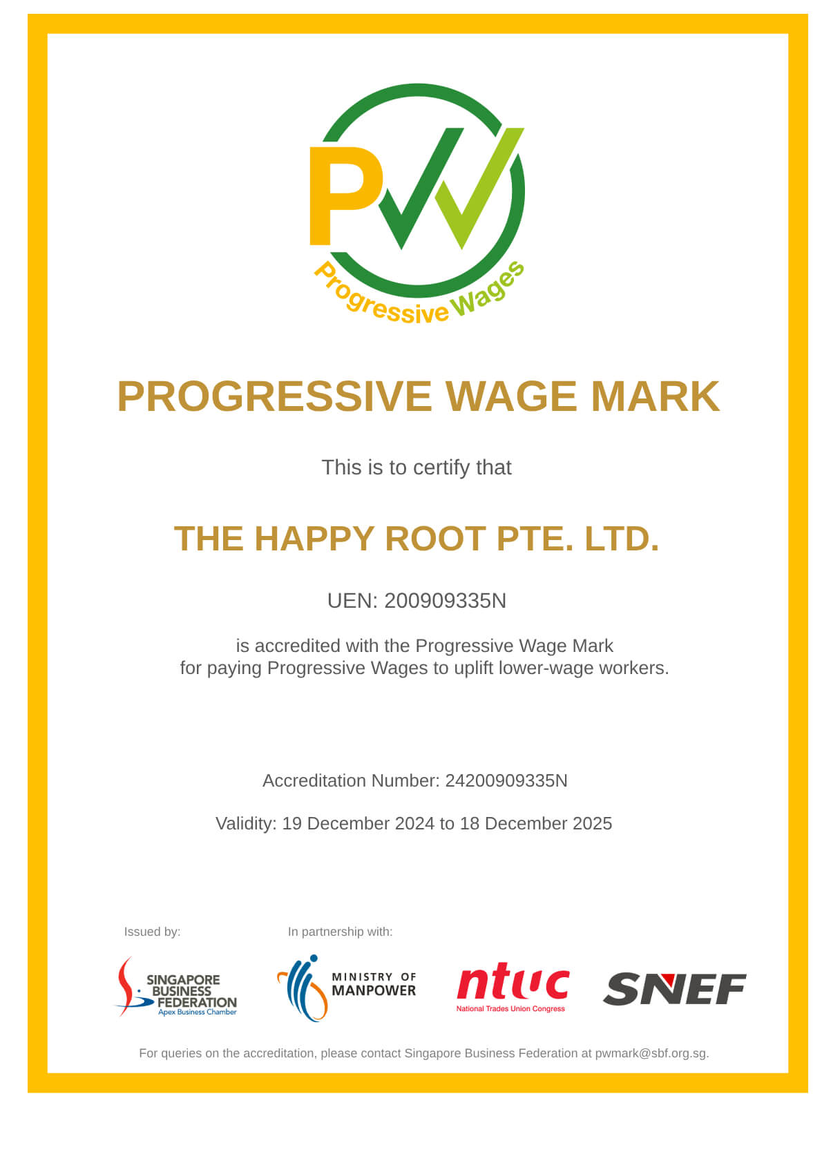 certificate